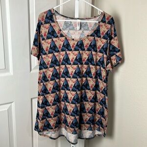 Lula Row high low tunic‎ short sleeves